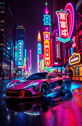 Neon Car Wallpaper