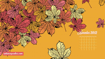 November Calendar Desktop iPhone Wallpaper Rottencupcakes