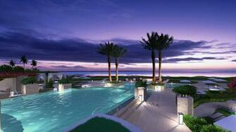 Amazing Swimming Pool Near The Beach HD Wallpaper