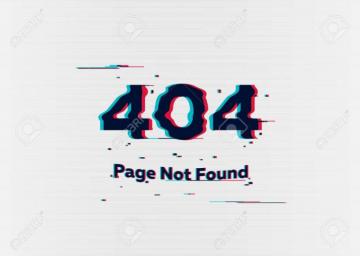 Error Not Found With Glitch Effect On Screen