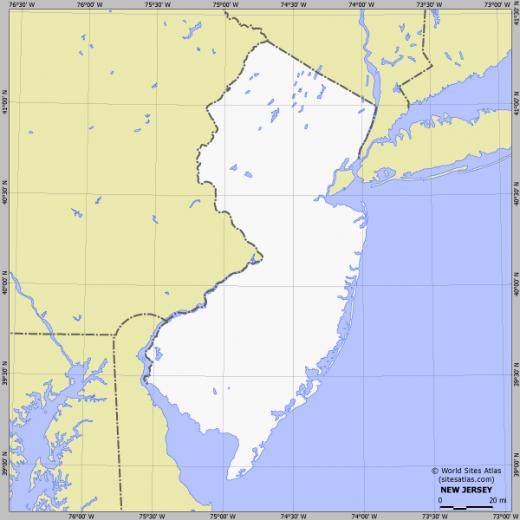 New Jersey Blank Outline