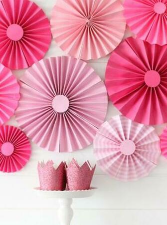Pinwheel Backdrop Paper Rosette Wall Covering Wedding