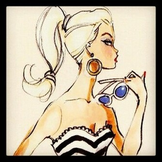 Vintage Barbie Logo Sketch Awesome