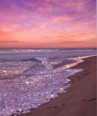 Pink Beach Aesthetic Picture Wallpaper