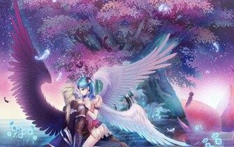 Beautiful Angel Romance Anime Manga Wallpaper