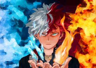Todoroki Unleashes His Power Wallpaper