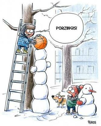Porzingis Nba Basketball Kristaps New York Knicks Winter