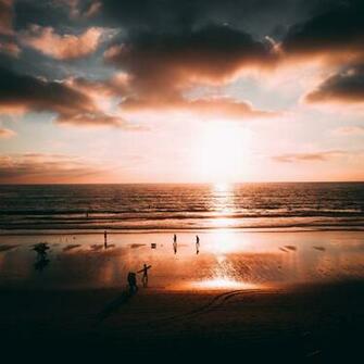 Wallpaper Ocean Sunset Shore La Jolla San