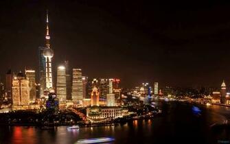 Shanghai Night Light Wallpaper