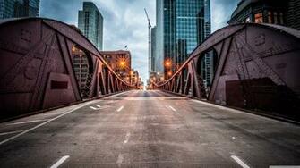 Clark Street Bridge Chicago Ultra HD Desktop Background Wallpaper