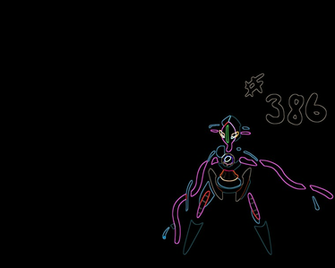 Deoxys Pokemon Wallpaper Neon Colours By Artisticninja