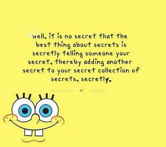 Spongebob Secret Quote Yellow Cute Image On Favim