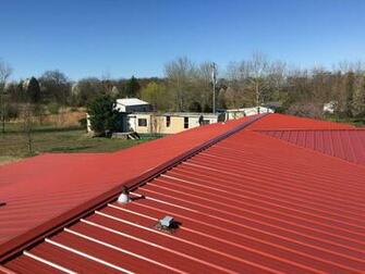 HD Wallpaper Metal Roof Red Roofing Tree