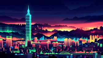 Neon City Aesthetic Wallpaper On