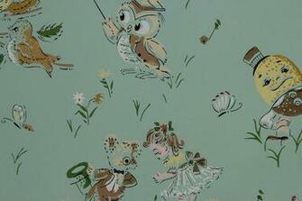 Wallpaper Humpty Dumpty Mother Goose Childrens Vintage