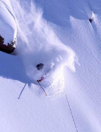 Powder Skiing Wallpaper