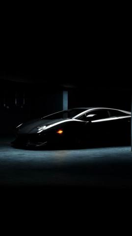Lamborghini Car Dark Black Awesome iPhone Wallpaper