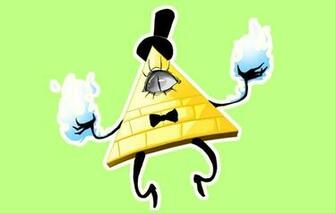 Gravity Falls Bill Cipher Eyes Hat Bow Triangle Fire Art
