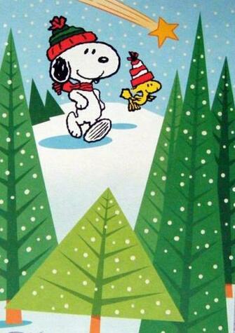 Snoopy Woodstock Christmas Computer Desktop HD Wallpaper