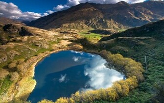 Nature Heart Lake New Zealand Picture Nr
