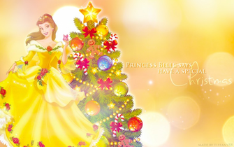 Holiday Princess Belle Disney Wallpaper