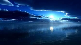 Moonlight Reflecting In The River Wallpaper