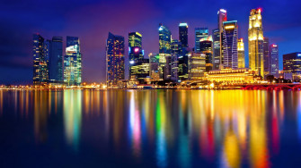 Wallpaper 4k Singapore Cityscape