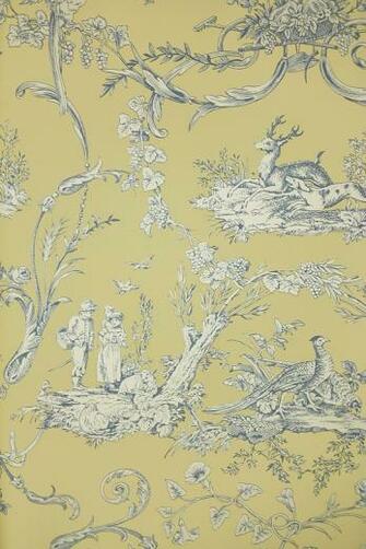 Paysannerie Toile Wallpaper A Scenic With Farm Workers