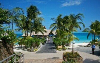Beach Paradise Bora Resort Nature Beaches HD Wallpaper