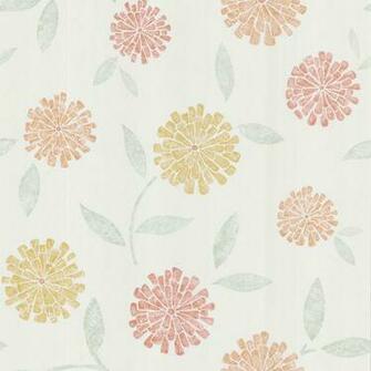 Modern Floral Wallpaper Grasscloth