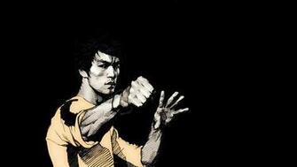 Black Bruce Lee Fist Artwork Background