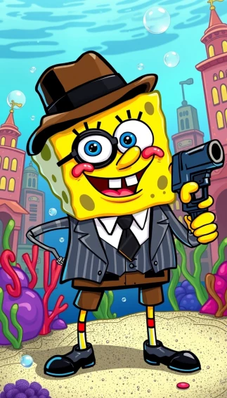 Gangster Spongebob Wallpaper