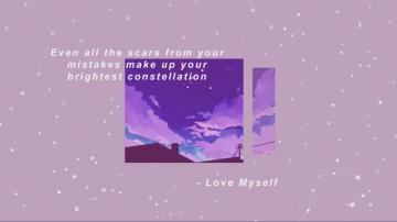 Bts Aesthetic Lyrics Desktop Wallpaper Love Myself