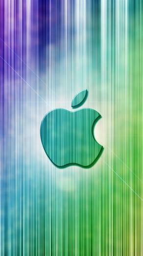 Apple Blue And Green Stripes Jpg