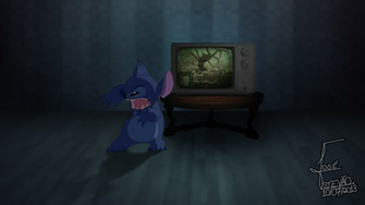 Stitch Playing Monster Fanart Wallpaper By Themoonestone On