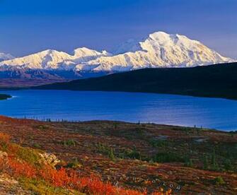 Wallpaper Background Denali Mountain Fall Lake Scenery Picture