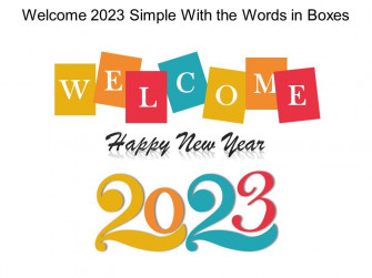 Welcome Simple With The Words In Boxes Ppt Shapes