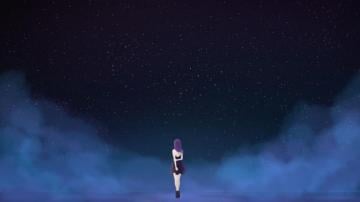 Desktop Wallpaper Starry Sky Fantasy Anime Girl Minimal Night