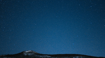 Stars Night Hills Nature Rocks Landscape Clear Sky HD Wallpaper