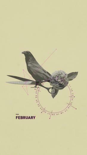 February Desktop Calendar Wallpaper Paper Leaf
