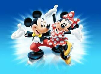 Minnie And Mickey Mouse Ice Skating Winter Wall Art Poster Personaliz