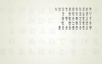 Japanese Hiragana Charts Language Wallpaper