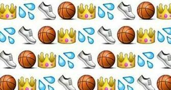 Emoji Background Basketball Love