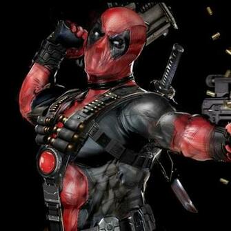 Wallpaper Deadpool Mask Gun Automatic New iPad