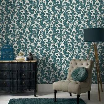 Graham And Brown Teal Capulet Wallpaper