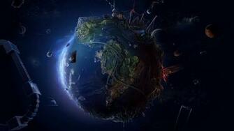 Desktop Design Planet Alien Creative Wallpaper