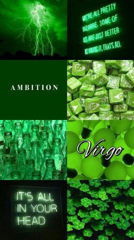 Virgo Dark Green Aesthetic Wallpaper iPhone Cute