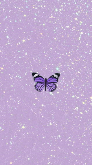 Butterfly Graphic Art Purple Pastel iPhone Wallpaper