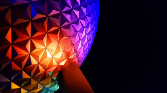 Epcot At Night By Michael Gillett Wallpaper