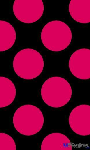 Black And Pink Polka Dot Background Wallpaper